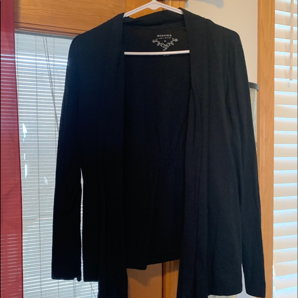 Black cardigan